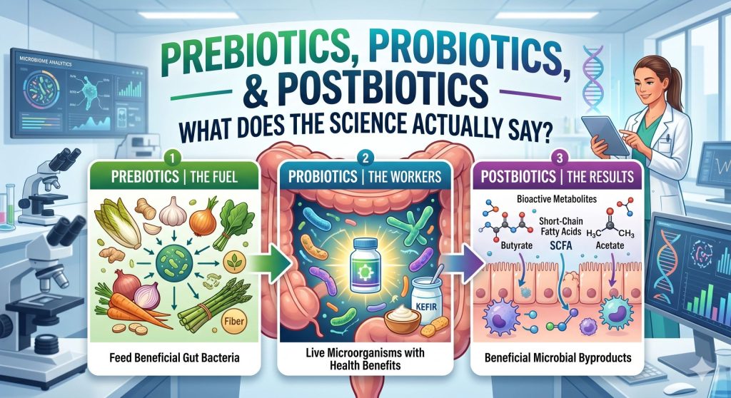 Prebiotics, Probiotics, and Postbiotics: What Does the Science Actually Say?